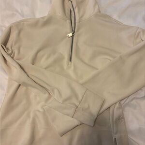 Athleta Men's Beige Zip-Up Sweater